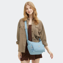 Gabb Small Printed Denim Crossbody Bag